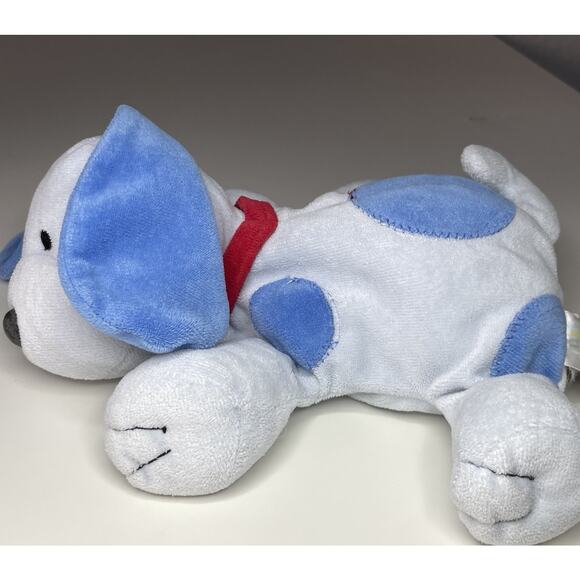 Carters Just One Year Blue Puppy Dog Plush 8” Spots Red Collar Floppy *FLAW* - Picture 3 of 13